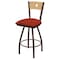Holland Bar Stool Co 36" Swivel Counter Stool, Brnz Finish, Nat Back, Graph Poppy Seat X830 - alternate 1